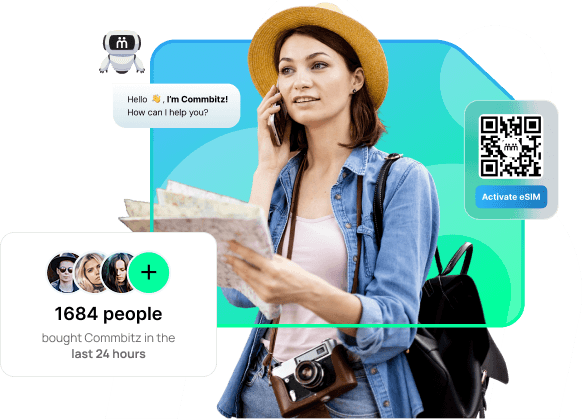 Commbitz eSIM app - Connect worldwide without roaming charges